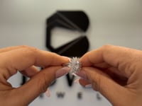 Lab-Grown Diamond Pear Halo Cluster Ring