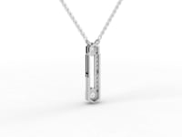 2.19 Ct Hexagon Bar Drop Lab Diamond Jewelry Set