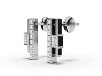 0.73 Ct Emerald-Cut Vertical Bar Lab Diamond Jewelry Set