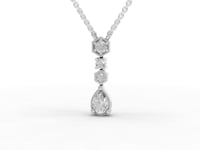 Lab-Grown Pear Diamond Hexagon Geometric Jewelry Set