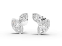 1.12 Ct Marquise Two-Stone Bezel Lab Diamond Stud Earrings