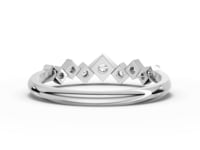 1.04 Ct Round Geometric Eternity Lab Diamond Jewelry Set