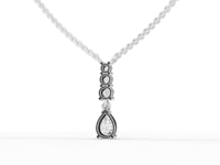 Pear-Cut Lab-Grown Diamond Drop Pendant Necklace