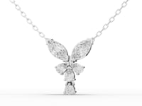 2.04 Ct Marquise Lab Diamond Floral Jewelry Set with Pendant, Earrings & Pavé Ring