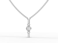 1.29 Ct Modern Bezel Lab Diamond Jewelry Set with Pendant, Earrings & Three-Stone Ring