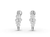 1.52 Ct Lab Diamond Cluster Jewelry Set with Pendant, Earrings & Eternity Band