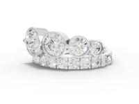 6.75 Ct Graduated Bezel Lab Diamond Jewelry Set with Pendant, Earrings & Ring