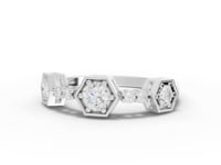 1.67 Ct Hexagon Geometric Drop Lab Diamond Jewelry Set