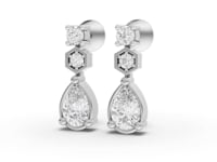 Lab-Grown Pear Diamond Hexagon Geometric Jewelry Set