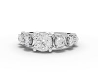 2.34 Ct Round Bezel Drop Lab Diamond Jewelry Set