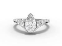 2.20 Ct Pear Halo Lab Diamond Jewelry Set