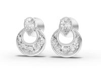 2.20 Ct Pear Halo Lab Diamond Jewelry Set
