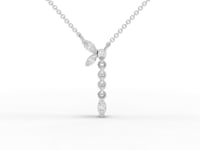 0.20 Ct Marquise Butterfly Drop Lab Diamond Y Necklace