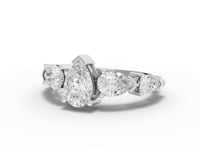 4.27 Ct Pear-Shaped Modern Lab Diamond Statement Jewelry Set