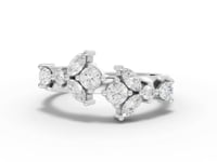1.65 Ct Marquise & Pear Floral Lab Diamond Jewelry Set