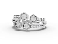 1.52 Ct Hexagon Geometric Lab Diamond Jewelry Set