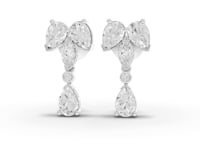 2.50 Ct Lab-Grown Marquise & Pear Diamond Cascade Drop Earrings