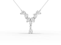 قلادة متدلية مرصعة بالألماس الماركيز والكمثرى المصنّع مخبرياً