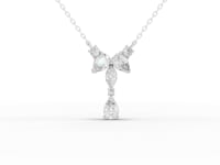 3.56 Ct Marquise & Pear Drop Lab Diamond Jewelry Set with Y Necklace