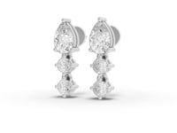 Pear Drop Lab Grown Diamond Dangle Earrings