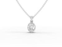 Lab Grown Diamond Modern Oval Jewelry Set with Swirl Stud Earrings Pendant and Ring