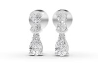 2.43 Ct Pear & Round Lab Diamond Statement Jewelry Set