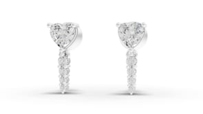 1.16 Ct Heart Lab Diamond Linear Drop Earrings