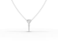 Heart & Drop Lab-Grown Diamond Pendant Necklace
