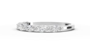 0.37 Ct Marquise Lab Grown Diamond Half Eternity Wedding Band