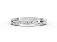 0.08 Ct Round Twisted Infinity Band