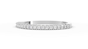 0.17 Ct Round Lab Grown Diamond Micro Prong Half Eternity Band