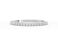 0.17 Ct Round Lab Grown Diamond Micro Prong Half Eternity Wedding Band