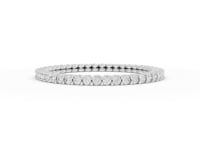 0.36 Ct Round Lab Grown Diamond U-Prong Stackable Eternity Ring