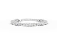 0.36 Ct Round Lab Grown Diamond Scalloped Micro Prong Eternity Band
