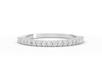 0.24 Ct Round Lab Grown Diamond Micro Prong Half Eternity Band