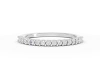 0.21 Ct Round Lab Grown Diamond Half Eternity Wedding Band