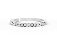 0.24 Ct Round Lab Grown Diamond Modern Bar Set Wedding Band