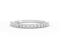 0.30 Ct Round U-Prong Half Eternity Ring