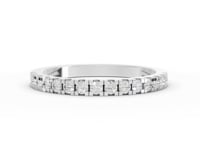 0.30 Ct Round Lab Diamond Modern Bar Set Half Eternity Ring