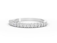 0.30 Ct Classic Round Diamond Half Eternity Wedding Band