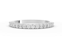 0.30 Ct Delicate Round Diamond Scalloped Wedding Band