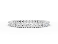 0.66 Ct Round Diamond Scalloped Half Eternity Wedding Band