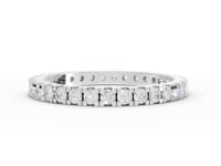 0.66 Ct Round Lab Diamond Bar Set Eternity Wedding Band