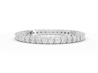 0.72 Ct Round Lab Diamond Scalloped Eternity Wedding Band