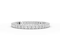 0.68 Ct Classic Round Lab Diamond Micro Prong Eternity Wedding Ring