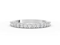 0.39 Ct Elegant Round Lab Diamond Shared Prong Diamond Band Ring