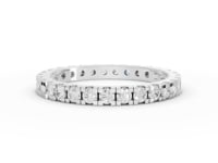 0.87 Ct Round Lab Diamond Channel Set Full Eternity Wedding Band Ring