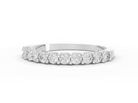 0.47 Ct Round Lab Diamond U-Prong Full Eternity Wedding Band Ring