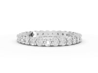 1.15 Ct Round Lab Diamond Scalloped Shared Prong Eternity Band Ring