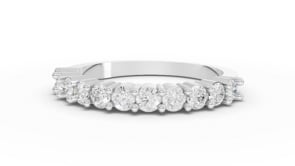 0.65 Ct Round Lab Diamond Anniversary Ring – Shared Prong Wedding Band Style